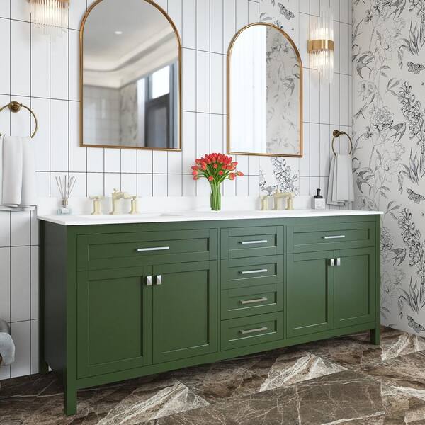 72 in. W x 22 in. D x 34 in. H Double Sink Freestanding Bath