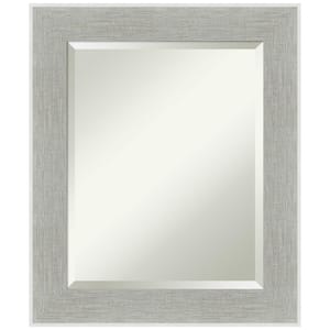 Glam Linen Grey 21 in. H x 25 in. W Framed Wall Mirror