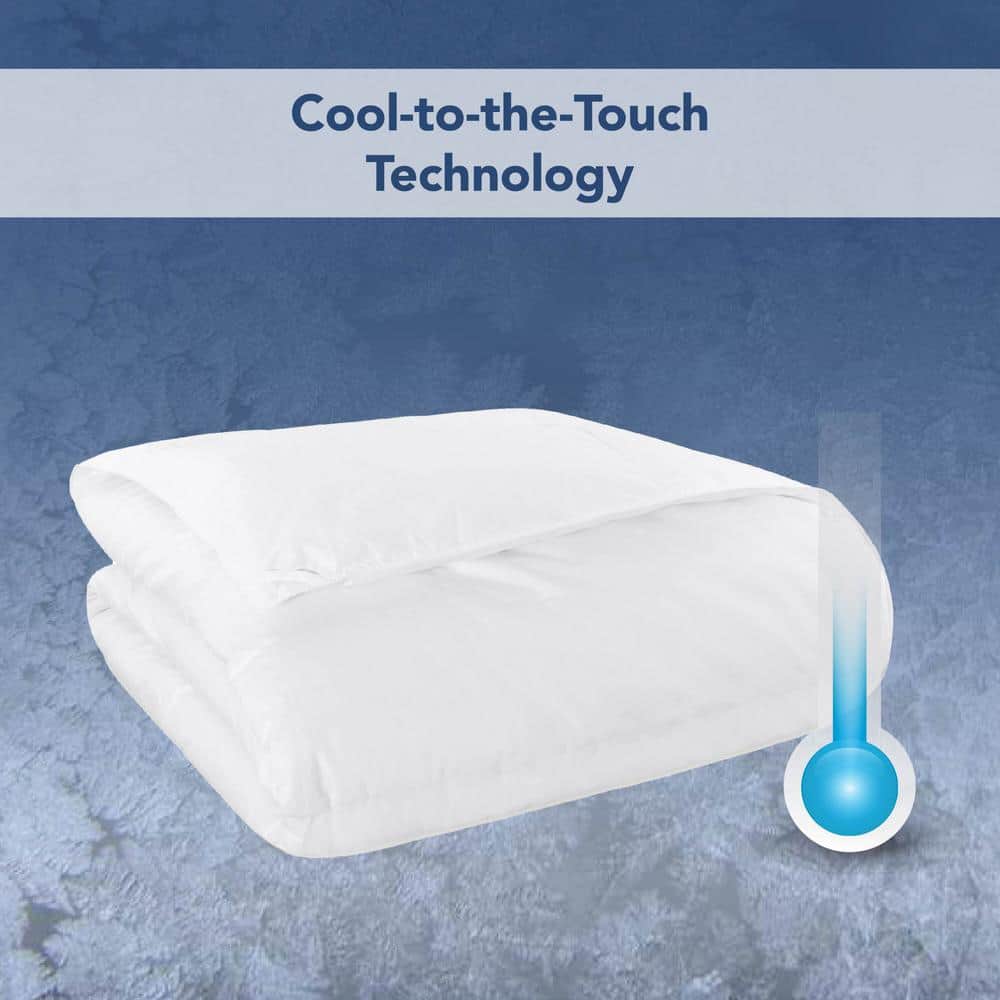 Twin XL Blue Polyester Waterproof Cooling Mattress Protector