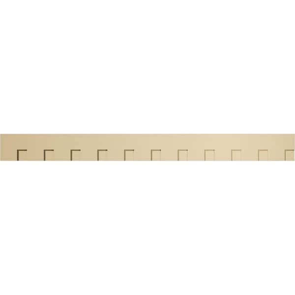 Ekena Millwork 1 in. D x 8 in. W x 88 in. L Primed Polyurethane Panel Moulding