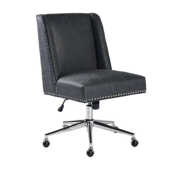 Homy Casa Suttner Dark Grey Upholstered Office Chair Task Chair