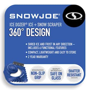 Ice Dozer and Snow Scraper Tool with Squeegee Brush