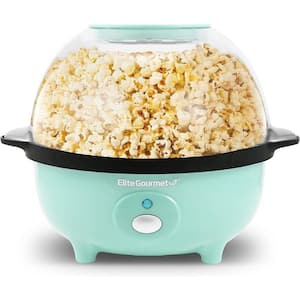 Elite 3 qt. 96 oz. Mint Automatic Stirring Popcorn Machine Measuring Cap Reversible Serving Bowl