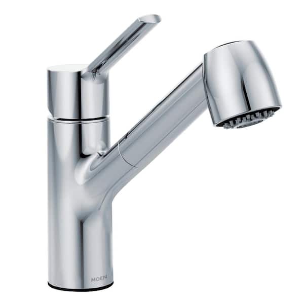 Method Chrome 9.19 in. H Pull Out Sprayer Kitchen Faucet with 120° Spout Swivel