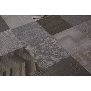 Assorted Commercial Carpet Tiles – 24x24, Peel And Stick, 48 Sq Ft Coverage (12 Tiles)