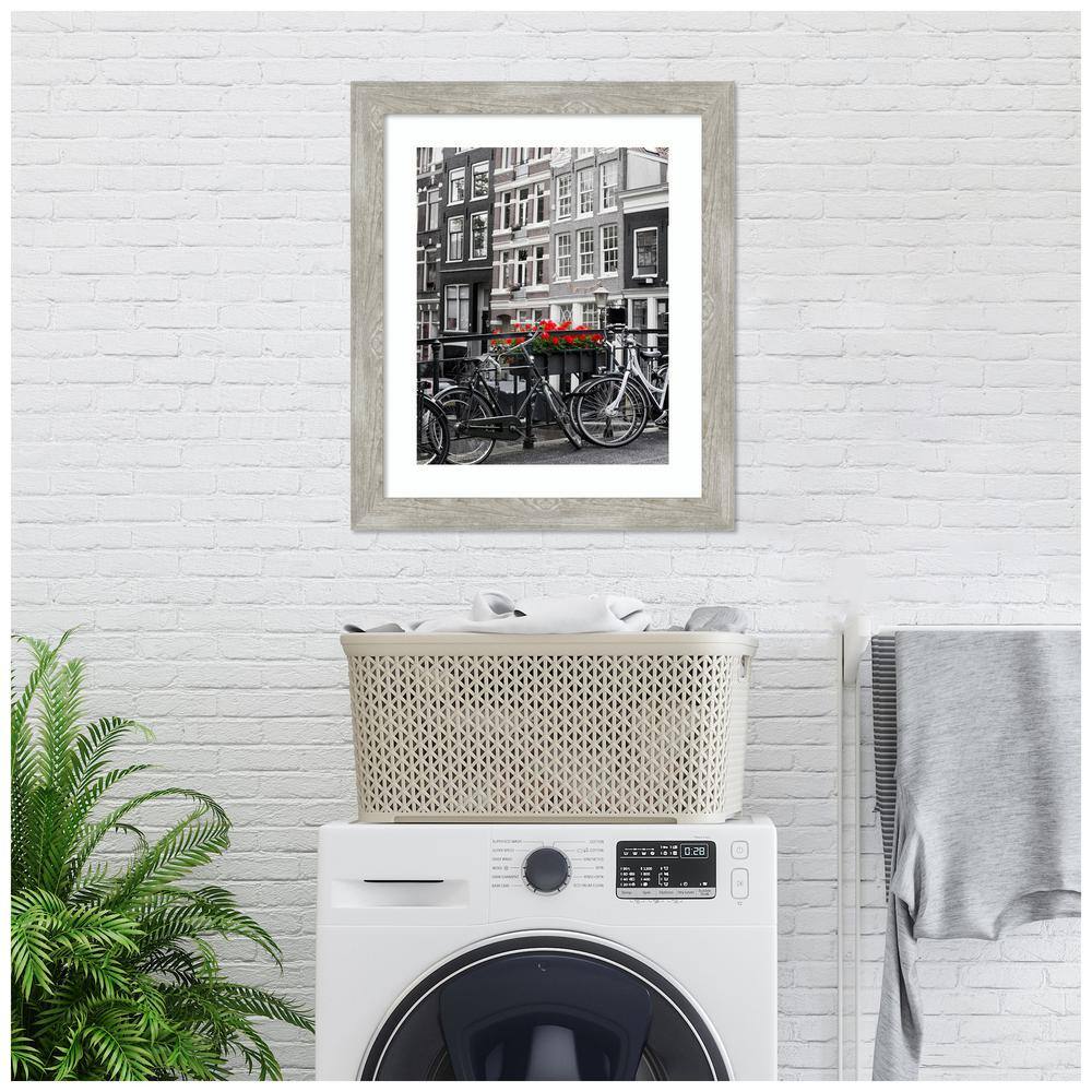 Dove Greywash Narrow Wood 16x20 Picture Frame