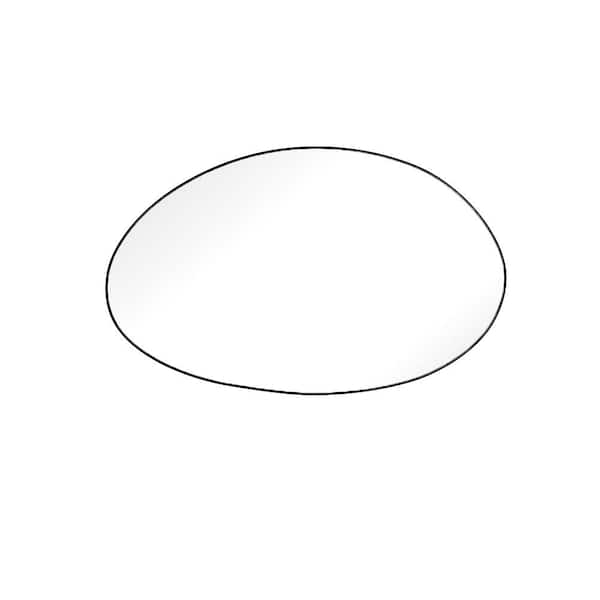 HOMLUX HOMLUX 24 in. W x 32 in. H Novelty Framed Wall Bathroom Vanity Mirror in Black Decorative Modern Rust-Resistant