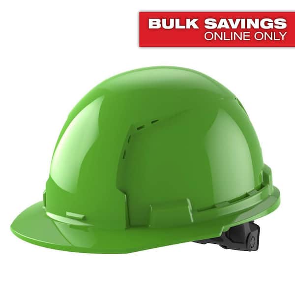 Milwaukee BOLT Green Type 1 Class C Front Brim Vented Hard Hat with 6 Point Ratcheting Suspension