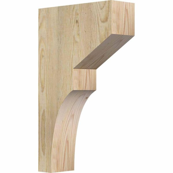 Ekena Millwork 4 in. x 12 in. x 20 in. Douglas Fir Monterey Rough Sawn Corbel