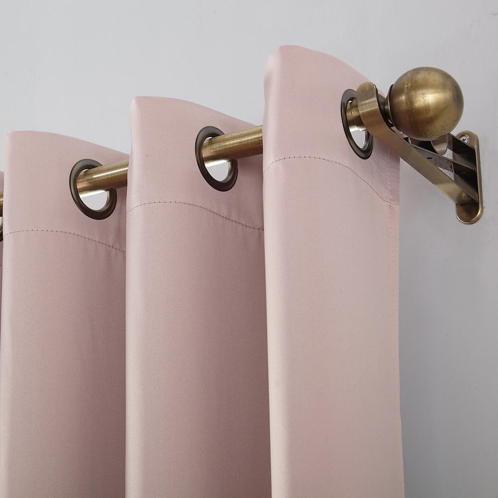 Blush Polyester Blackout Grommet Window Panel 52" x 84"