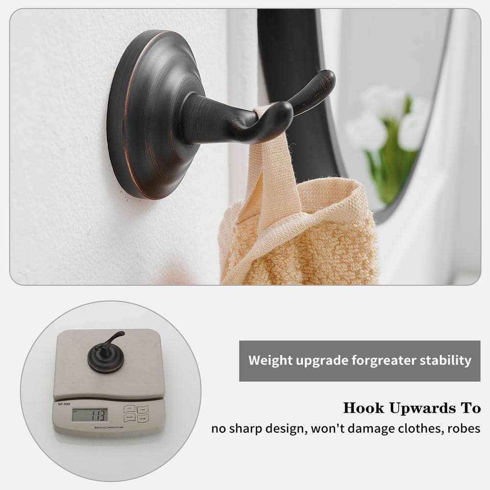 Oil Rubbed Bronze 5-Piece Bathroom Hardware Set