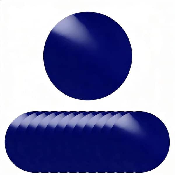 100 Piece 13 in. Blue Charger Plate, Disposable Paper Placemats for Dining Table, for Kitchen Banquet Table Setting