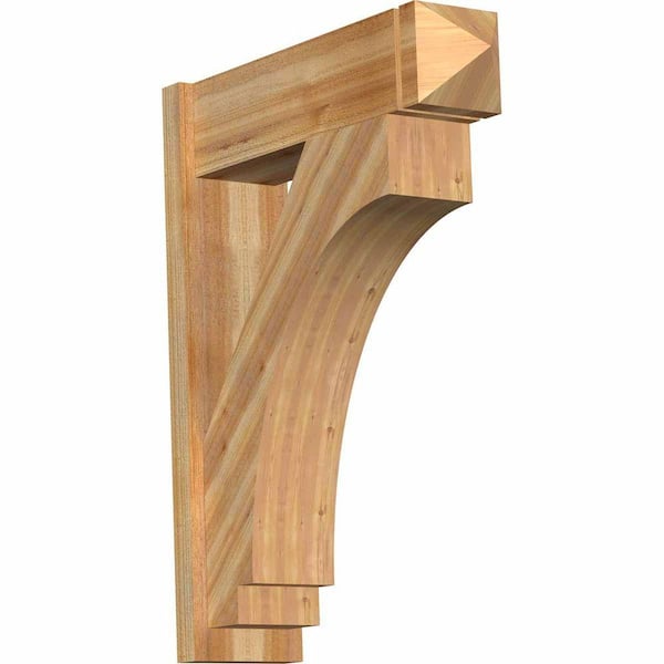 Ekena Millwork 8 in. x 36 in. x 28 in. Imperial Arts and Crafts Rough Sawn Western Red Cedar Outlooker