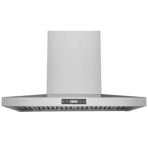 Contemporary 30 in. Convertible Wall Mount Range Hood with Low Noise Operation in Stainless Steel