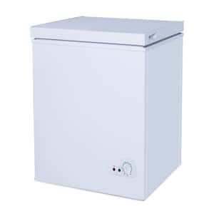 18 in. 2.5 cu. ft. Manual Defrost Chest Freezer with Removable Storage Basket, Adjustable Thermostat in White
