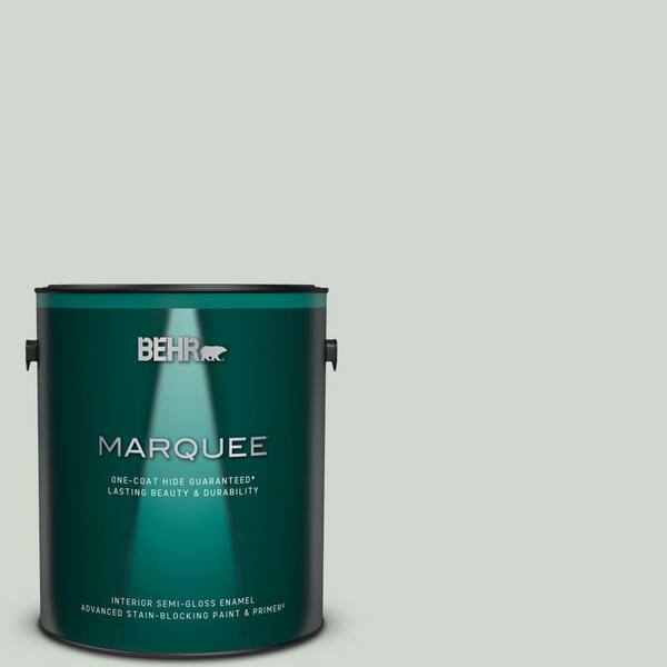 BEHR MARQUEE 1 gal. Home Decorators Collection #HDC-CT-23 Wind Fresh White Semi-Gloss Enamel Interior Paint & Primer