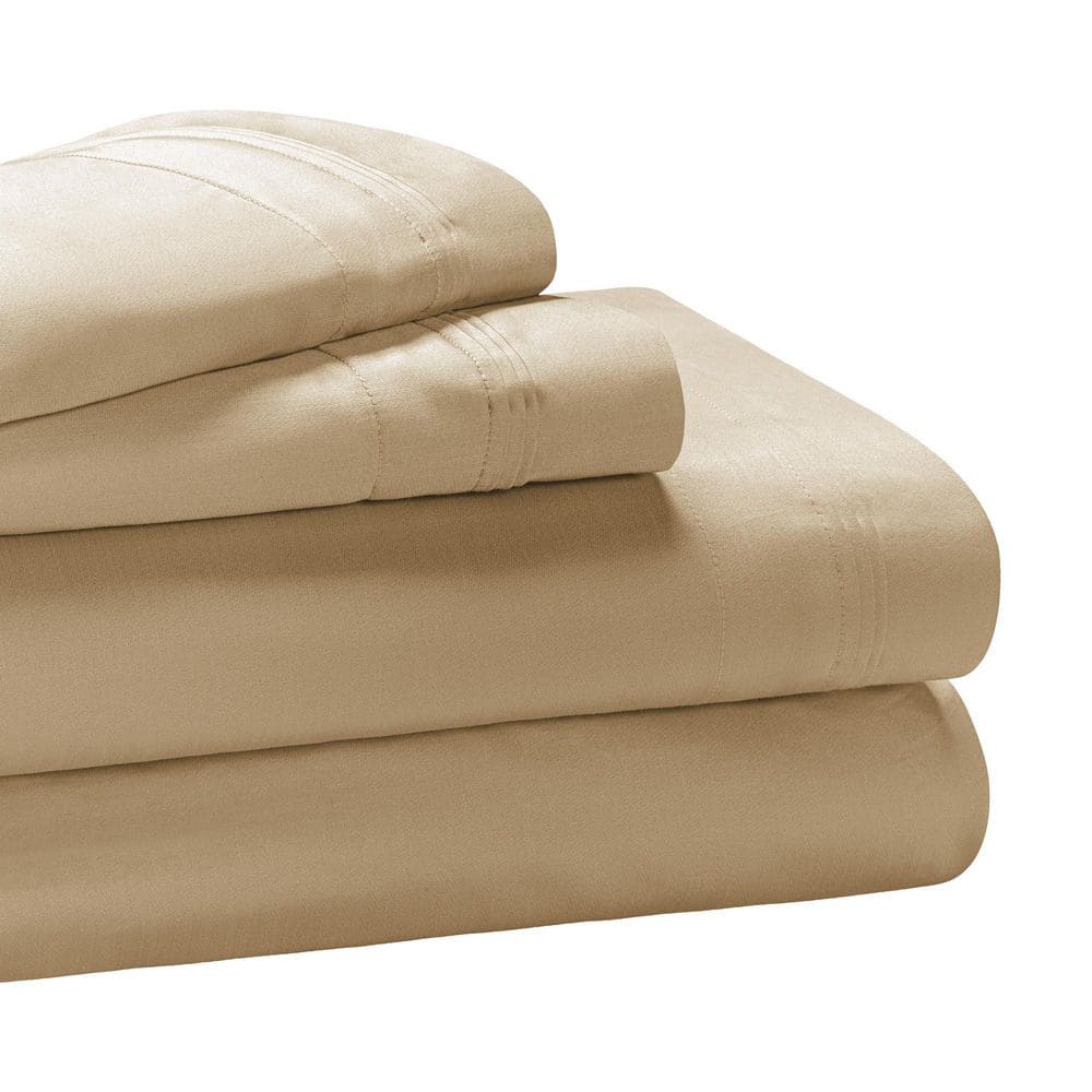 650 Thread Count 4-Piece Linen Solid Egyptian Cotton Deep Pocket Twin XL Sheet Set price history on PriceWatchPro