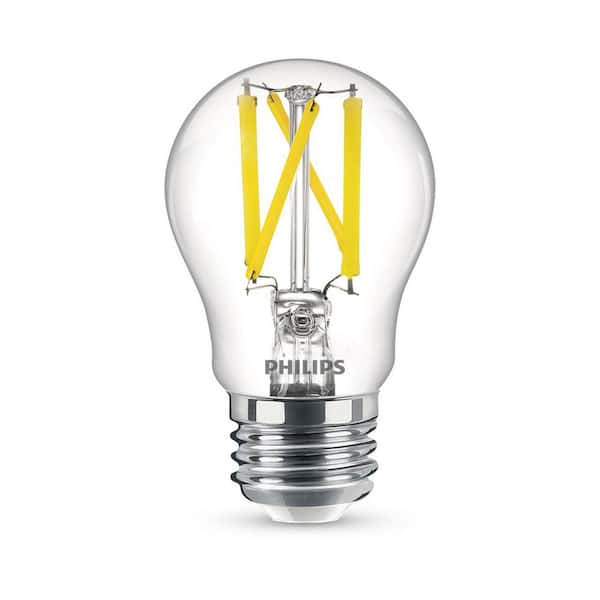 Philips 60-Watt Equivalent A15 Ultra Definition Dimmable Clear Glass E26 Light Daylight 5000K (2-Pack) 573402 - The Depot