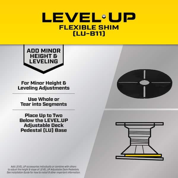 Level.Up Pedestal System Accessory Flexible Shims (40-Pack)