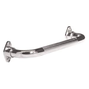 16 in./40.64 cm Knurled Chrome Grab Bar with Rotating Flange