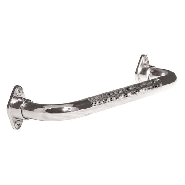 Unbranded 32 in./81.3 cm Knurled Chrome Grab Bar with Rotating Flange