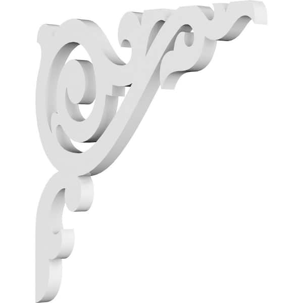 Ekena Millwork 5/8 in. W x 10 in. H x 10 in. D PVC Baile Bracket