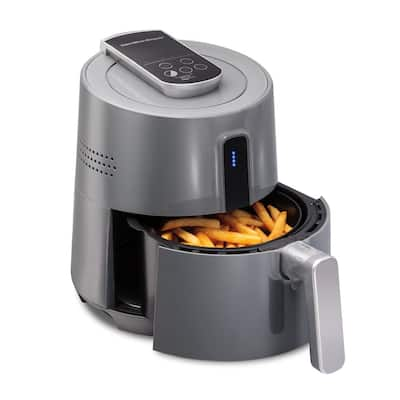 OVENTE 3.2 Qt. White Air Fryer Grill Pan and Non-Stick Frying Basket Auto  Shut-Off 6 Cooking Presets Touch Sensor FAD61302W - The Home Depot