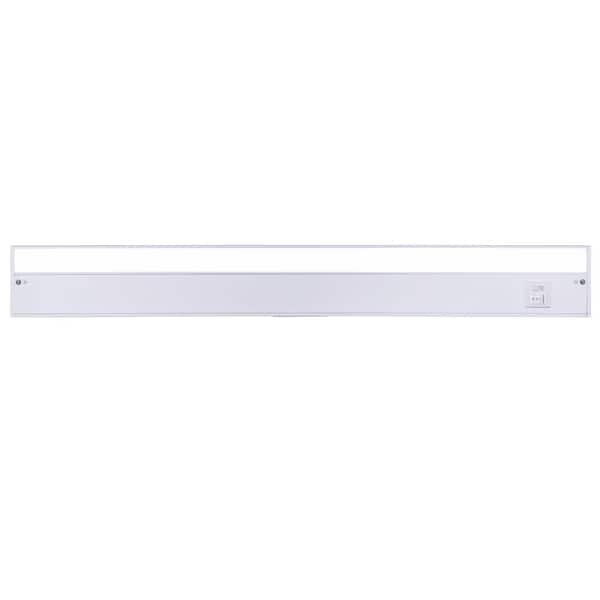30 in. Hardwired/Plug-in White Finish Dimmable Integrated LED Adjustable White CCT Linkable Under Cabinet Light