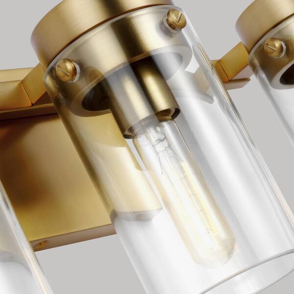 Generation Lighting - Garrett 21.125 in. 3-Light Burnished Brass Vanity Light