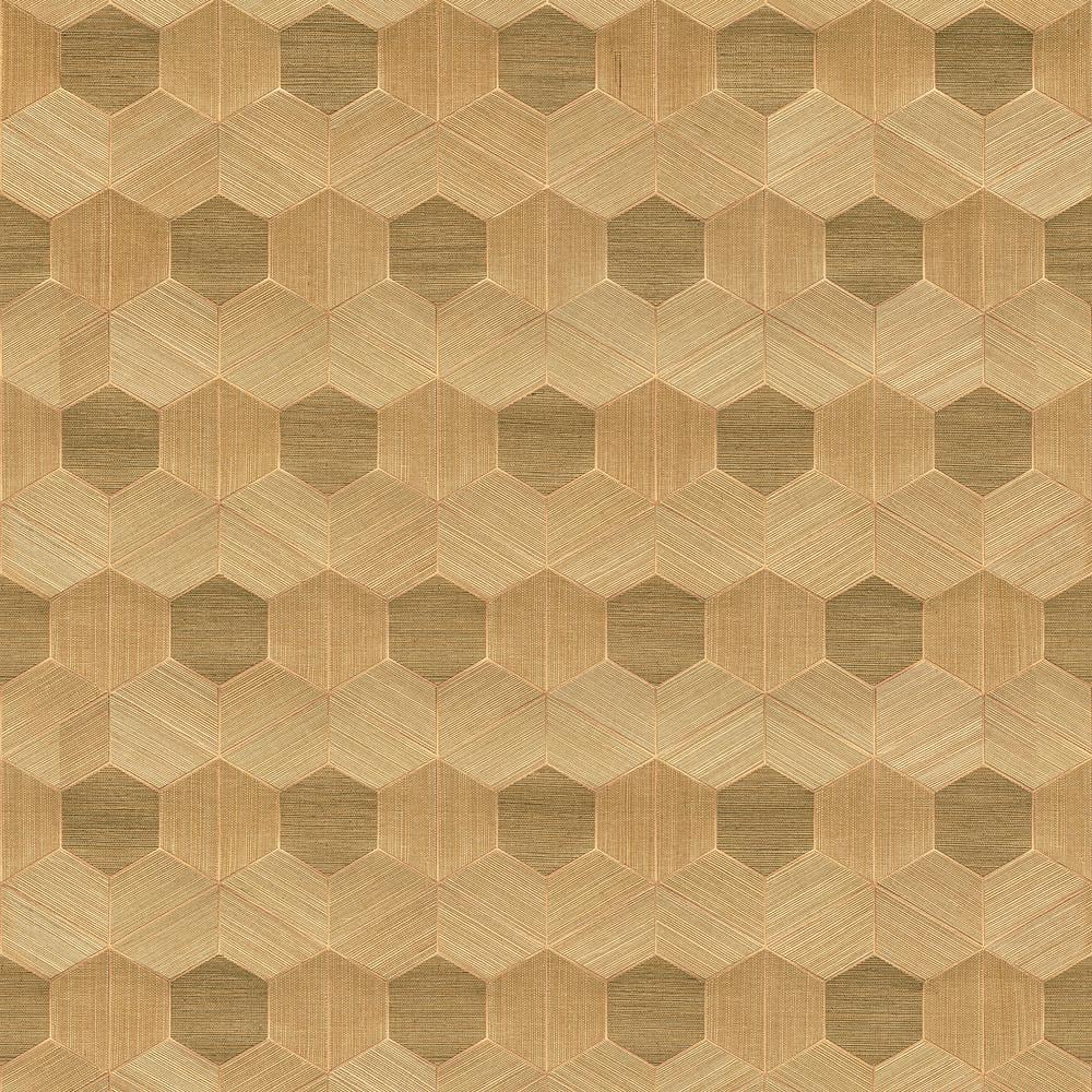 Brown Geometric Grasscloth Removable Wallpaper Roll