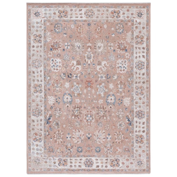 Ellwood 7 ft. x 10 ft. Salmon/Beige Floral Area Rug