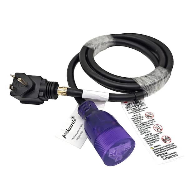 6 ft. 12/3 20 Amp 250-Volt 3-Prong Indoor/Outdoor NEMA 6-20 Extension Cord with Lighted End, Black, UL Listed