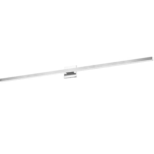 Arandel 47.5 in. 1-Light Polished Chrome Integrated LED Vanity Light Bar with Dimmable Light