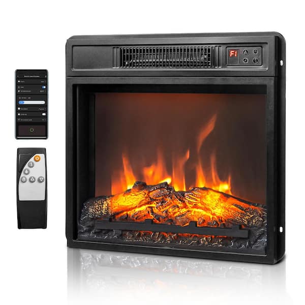 Karl home 18 in. Electric Fireplace Insert with WiFi Function and 6 Flame Colors