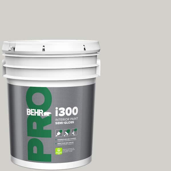 BEHR PRO 5 gal. #PPF-18 Gazebo Gray Semi-Gloss Interior Paint