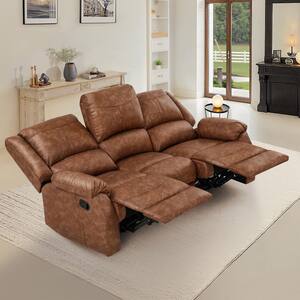 OrangeOne Jackson 80.7 in. W Rolled Arm Leather Upholstered 3