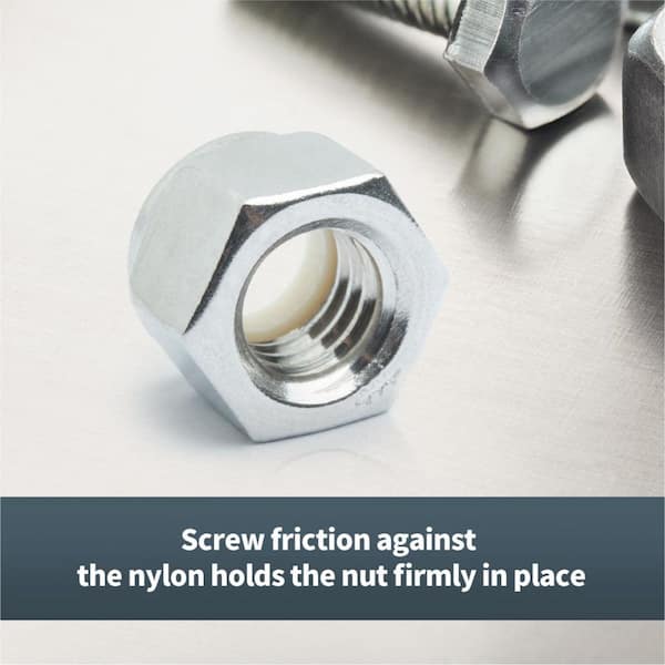 Inserto In Nylon Dado Di Bloccaggio In Nylon DIN985 M6 M8 M10 M12 M14 Blu-bianco - Foto 12
