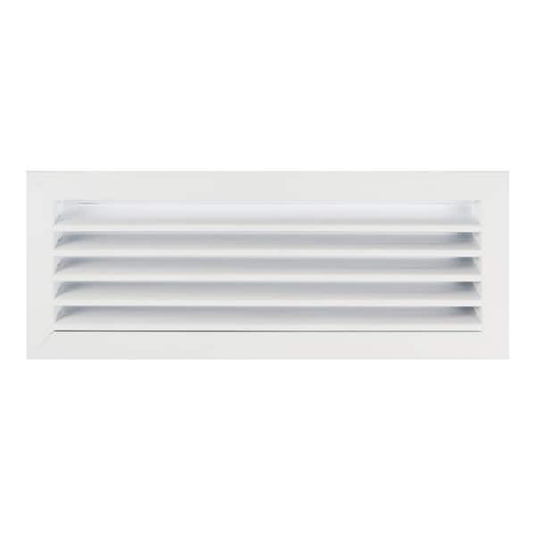 ACLAMINAIRE 18 in. x 6 in. Aluminum Exterior Return Air Grille in White