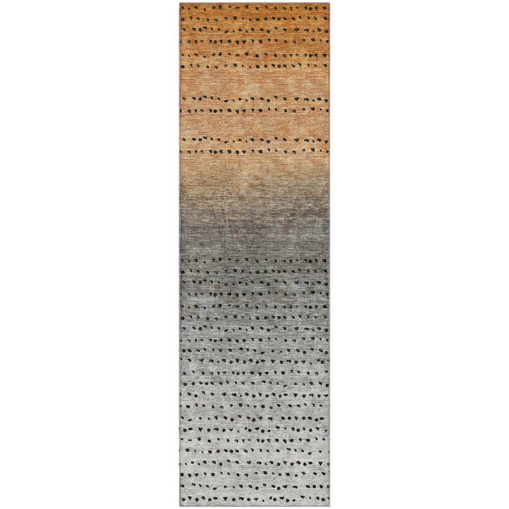 Addison Rugs Mayfield Premium Machine Washable Abstract AMF2009 Copper ...