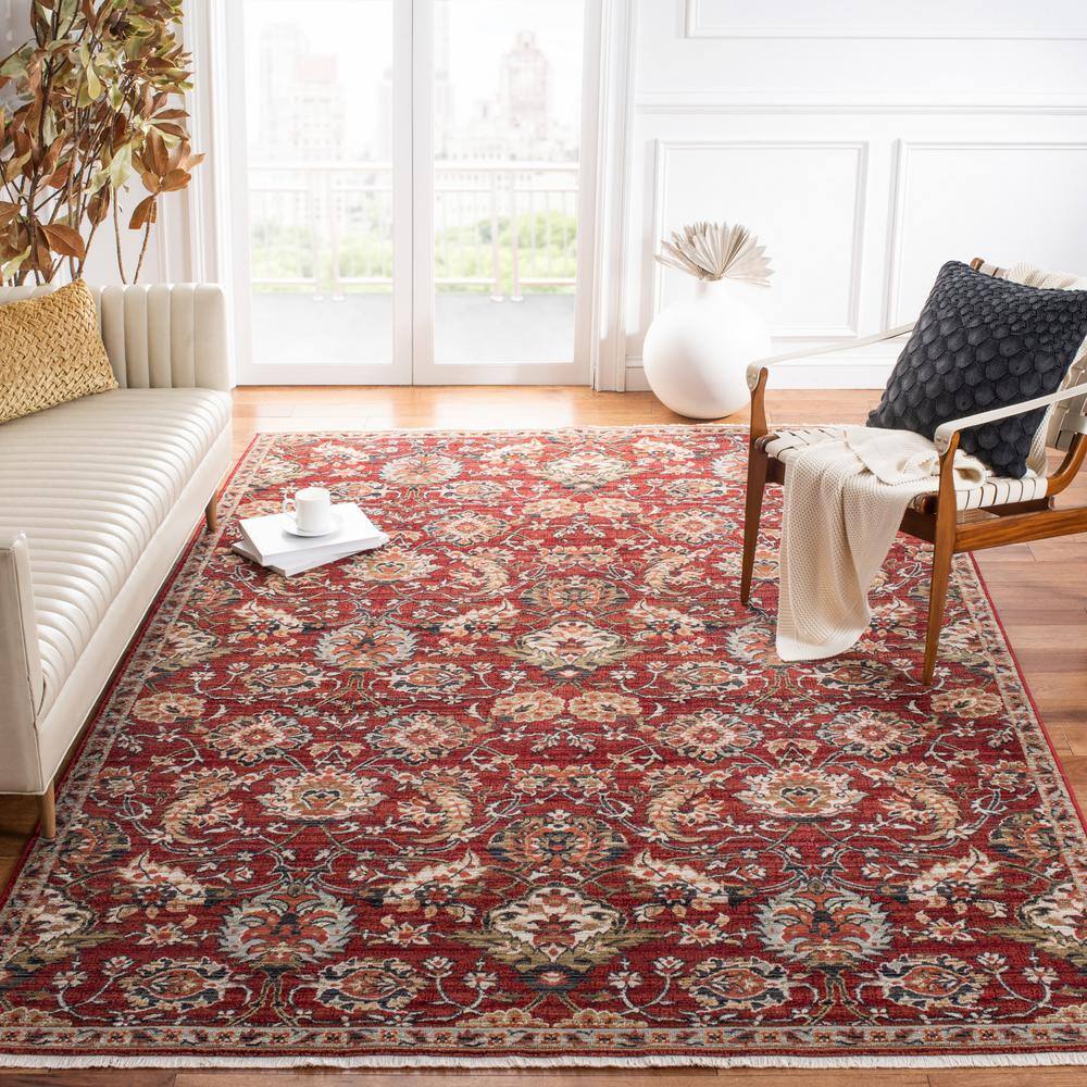 Herat Rust and Ivory Oriental Synthetic Area Rug
