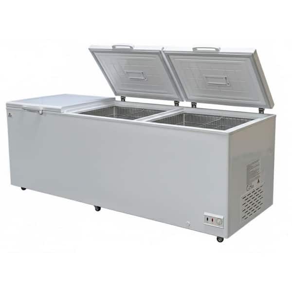 105 in. W. 47 cu. Ft. NSF Manual Defrost Commercial Island Chest Freezer in White