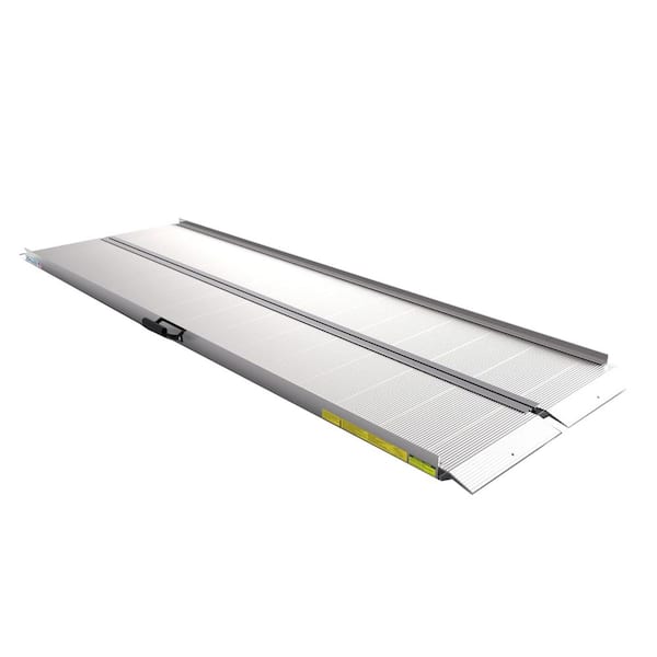 EZ-ACCESS Aluminum 8 ft. Single Fold Portable Loading Ramp in Silver