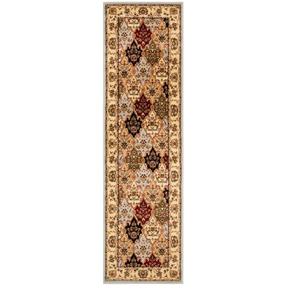 SAFAVIEH Lyndhurst Gray/Multi 2 ft. x 12 ft. Border Runner Rug Safavieh's Lyndhurst collection offers the beauty and painstaking detail of traditional Persian and European styles with the ease of polypropylene. With a symphony of floral, vines and latticework detailing, these beautiful rugs bring warmth and life to the room of your choice. This is a great addition to your home whether in the country side or busy city. Color: Gray/Multi.
