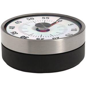 Taylor Stainless Steel 5Star Easy Grip Mechanical Kitchen Timer Soft Rubber Knob 