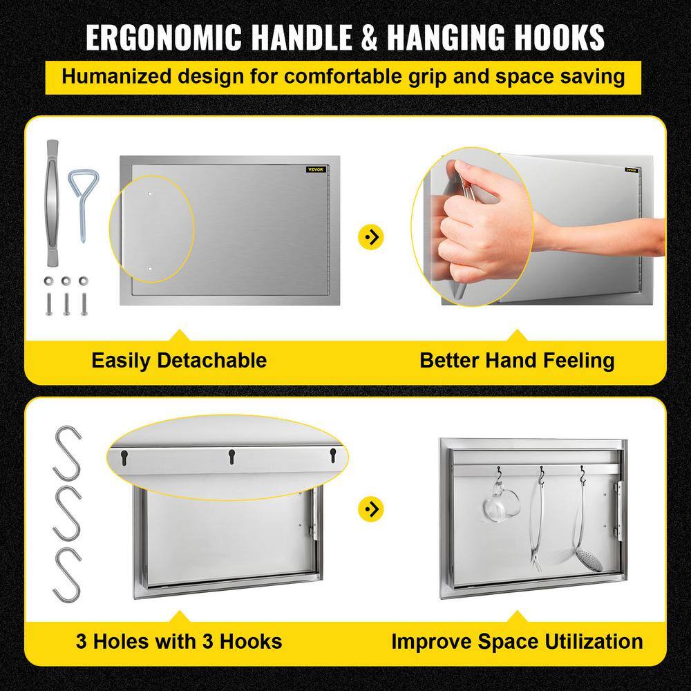 24x17 Inch Stainless Steel Outdoor BBQ Access Door
