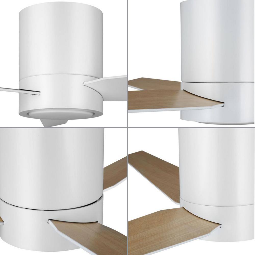 Braden 56'' Satin White LED Hugger Ceiling Fan with Remote