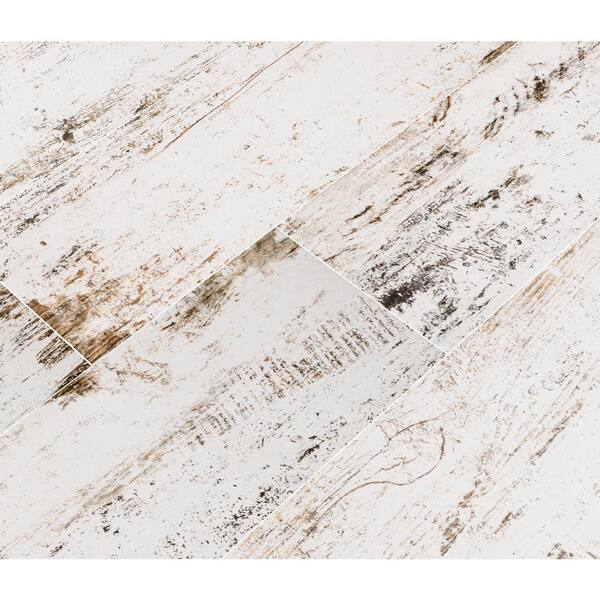 Traditional Whetherwere MORLEY アイボリー MSI Perry Antique White Glossy Ceramic Square Tile 4 in. x 4