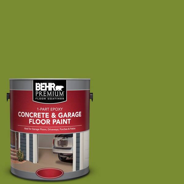 BEHR Premium 1 gal. #P360-7 Sassy Grass 1-Part Epoxy Satin Interior/Exterior Concrete and Garage Floor Paint