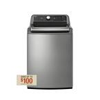 5.5 cu. ft. SMART Top Load Washer in Graphite Steel with 4-way Agitator, NeverRust Drum and TurboWash3D Technology