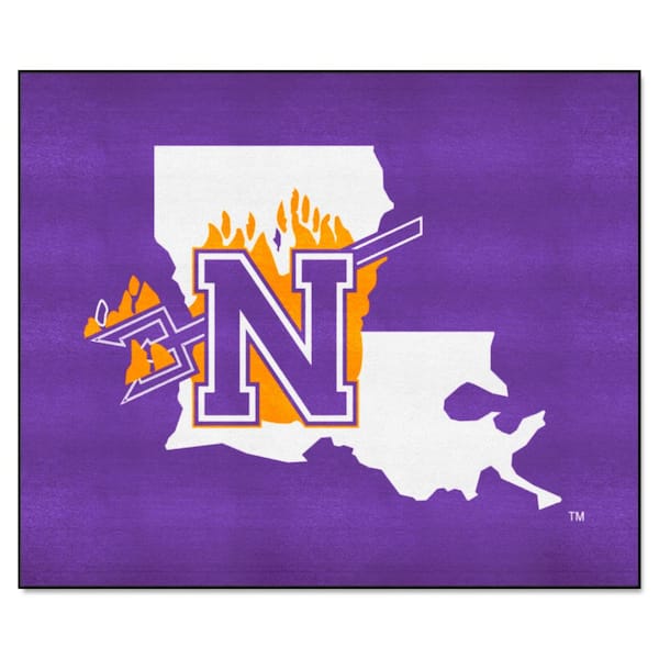 FANMATS Northwestern State Demons Purple 5 ft. x 6 ft. Tailgater Area Rug